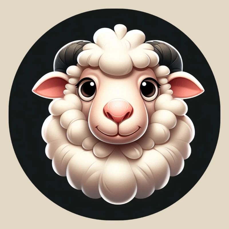Mouton graphique 3D blanc