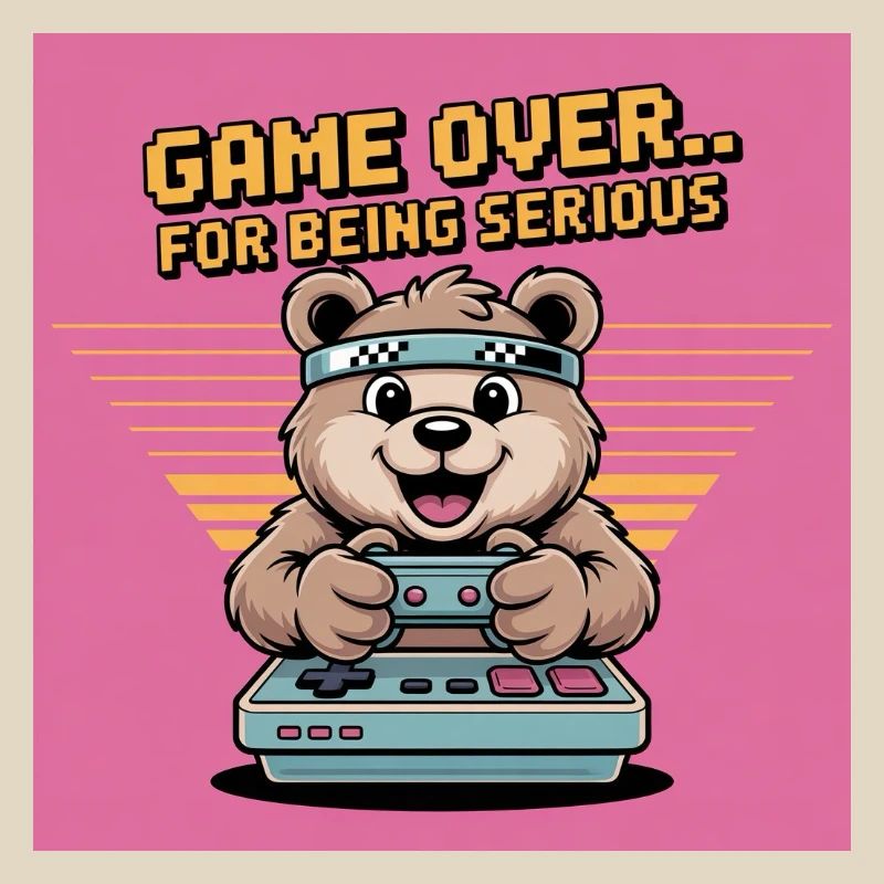 Teddy Bear Gierczak Funny Retro Theme
