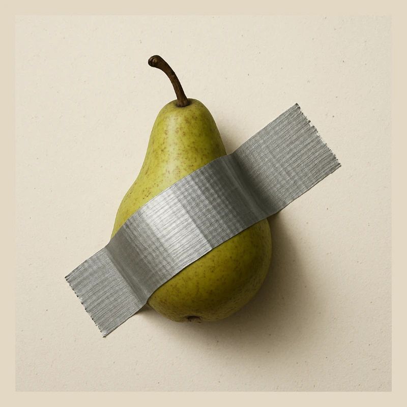 Abstract Pear Metaphorical Artwork