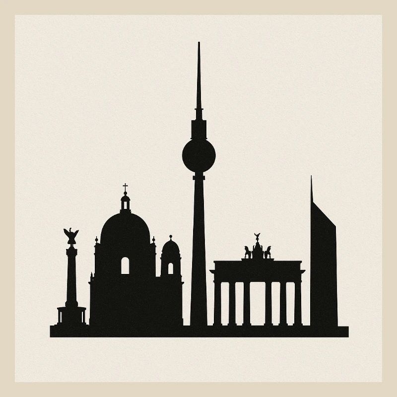 Berliner Skyline Silhouette