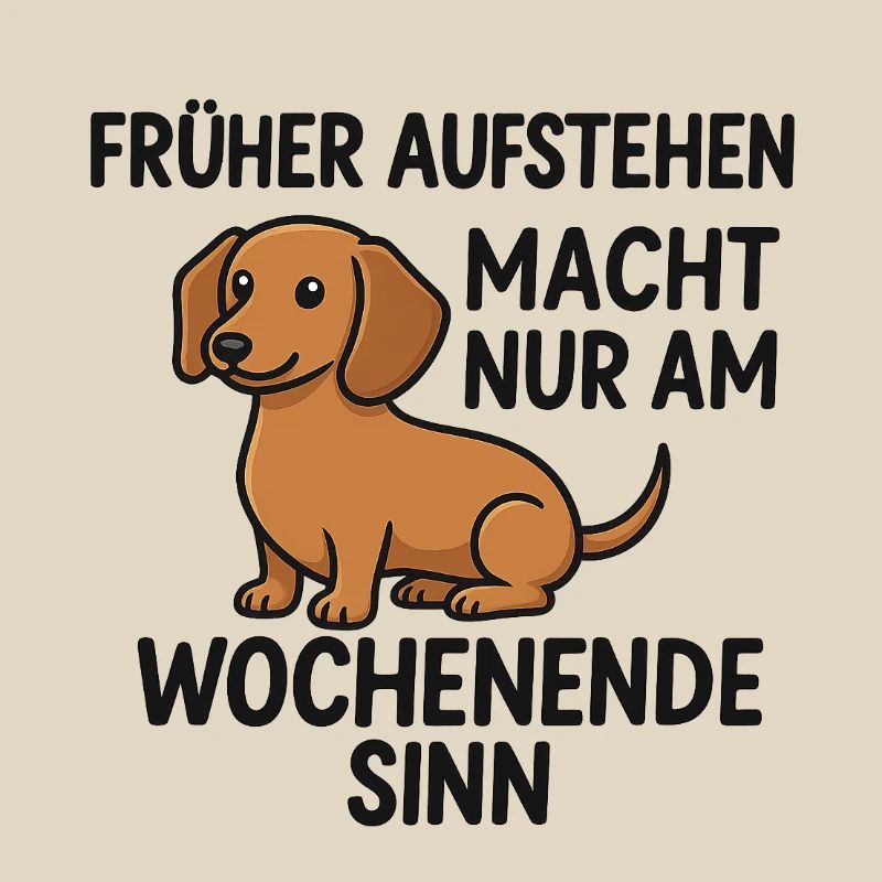 Hund mit Spruch Wochenende
