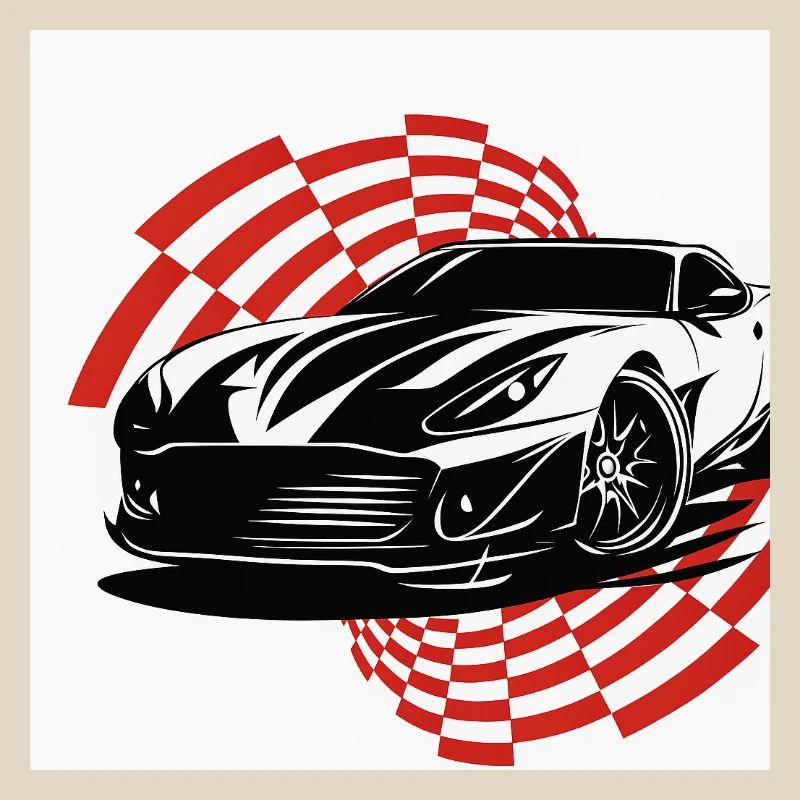 Ein Sportwagen mit dynamischem Stil
