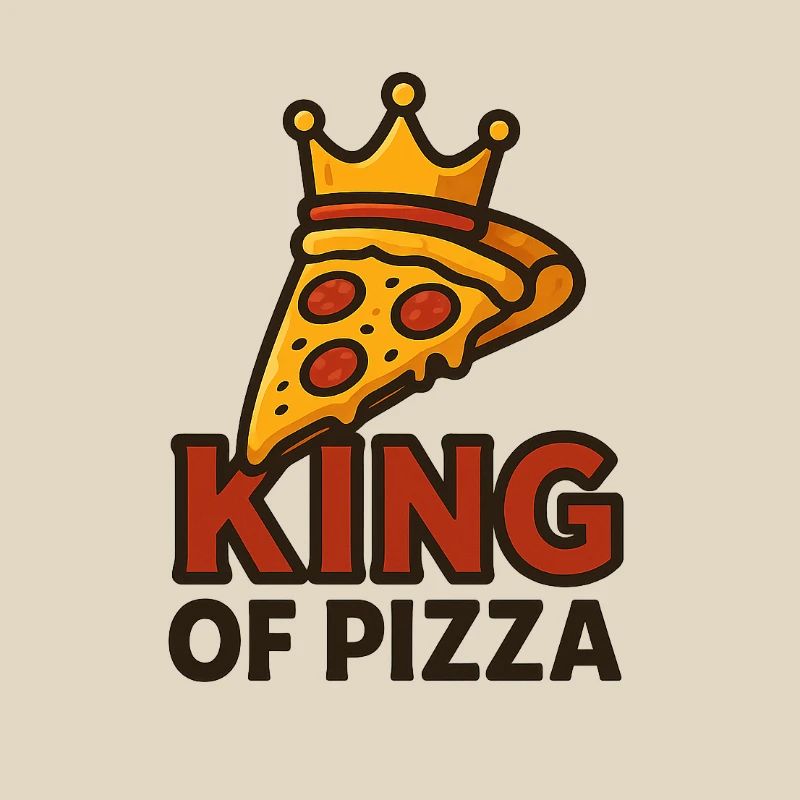 König der Pizza mit Krone
