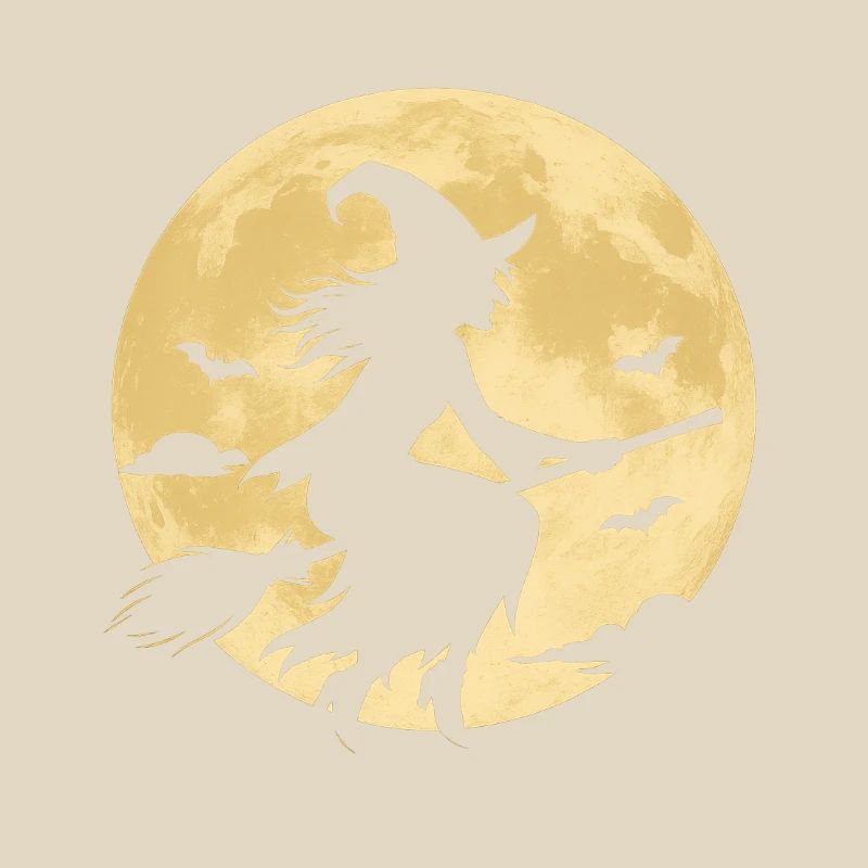Moonlight Witch on Broom