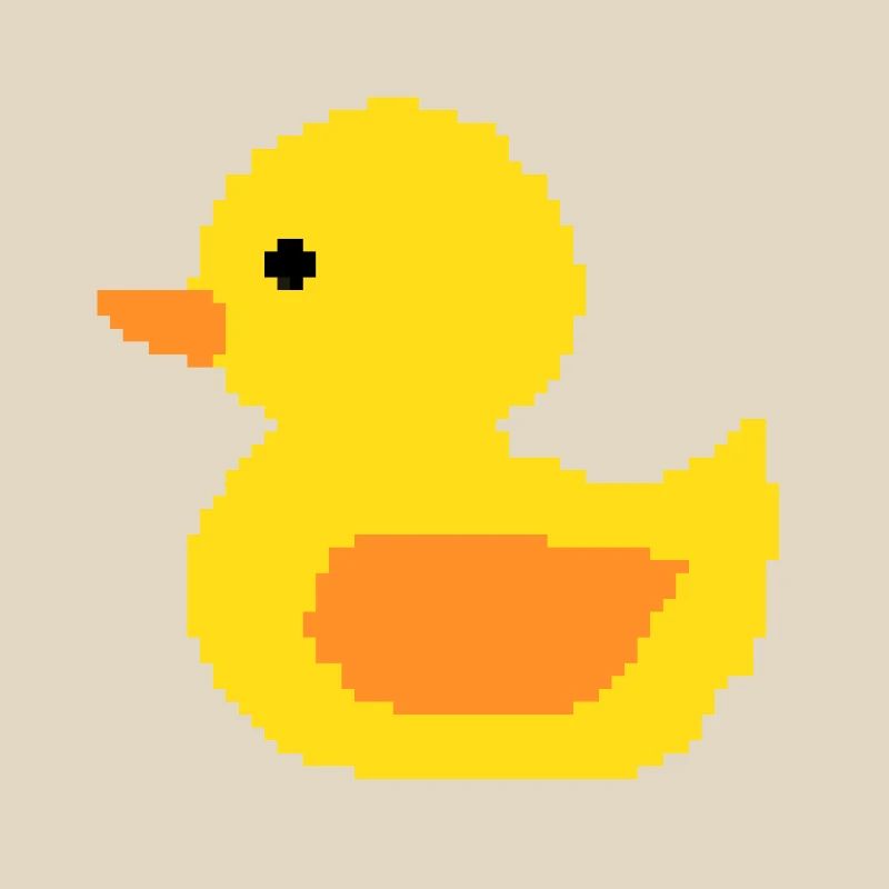 Pixel Duck Rétro Jaune