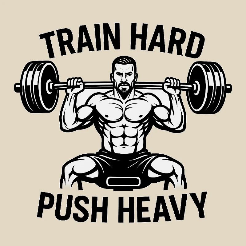 Devise de musculation Push Heavy