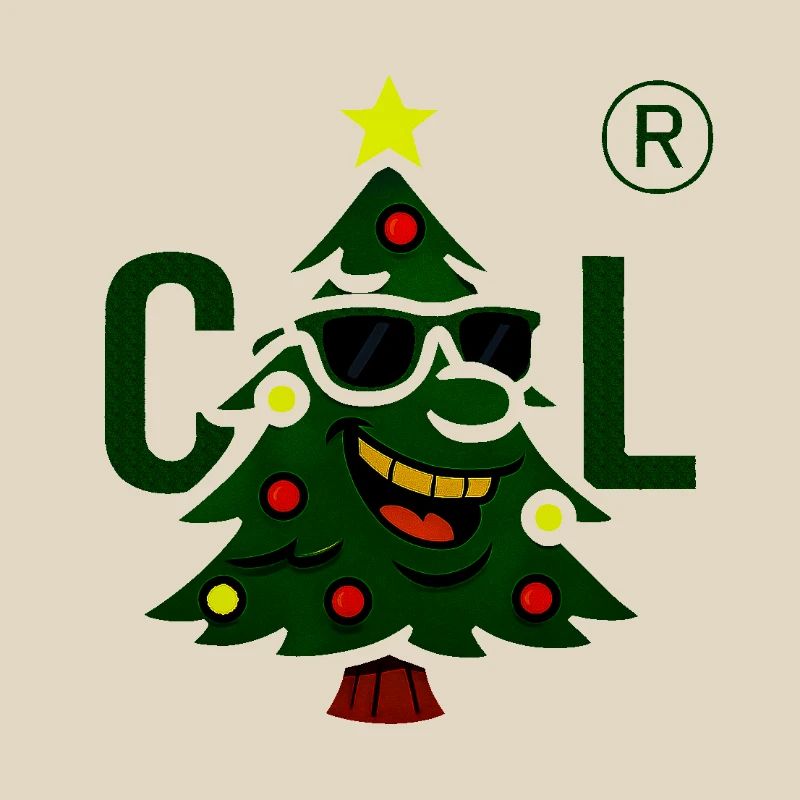 Christmas tree with cool sunglasses