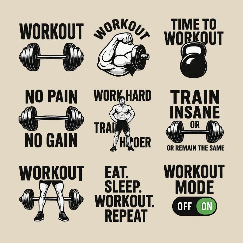 Power Gym Black Patterns Workout