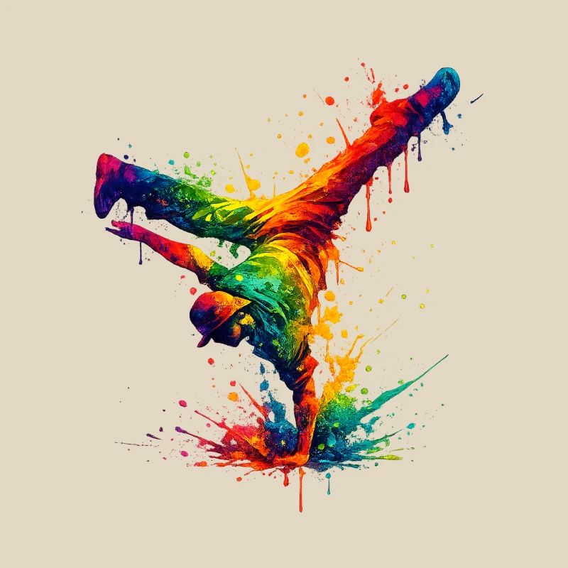 Hand Splashed Rainbow Dance