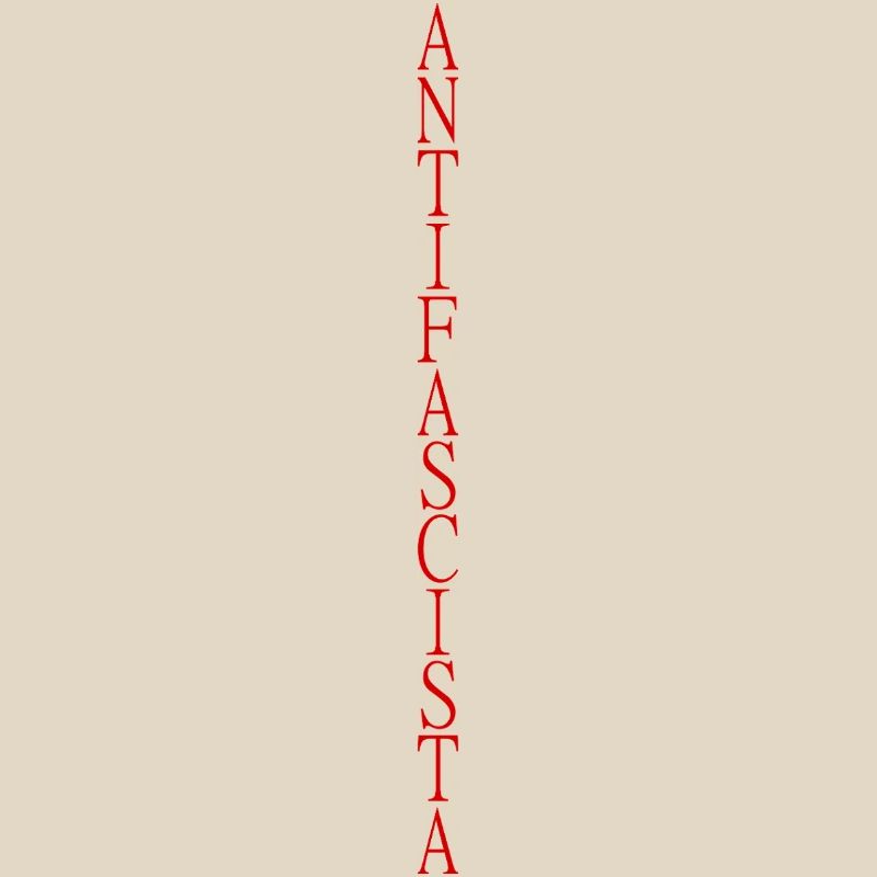 lettrage antifasciste vertical élégant