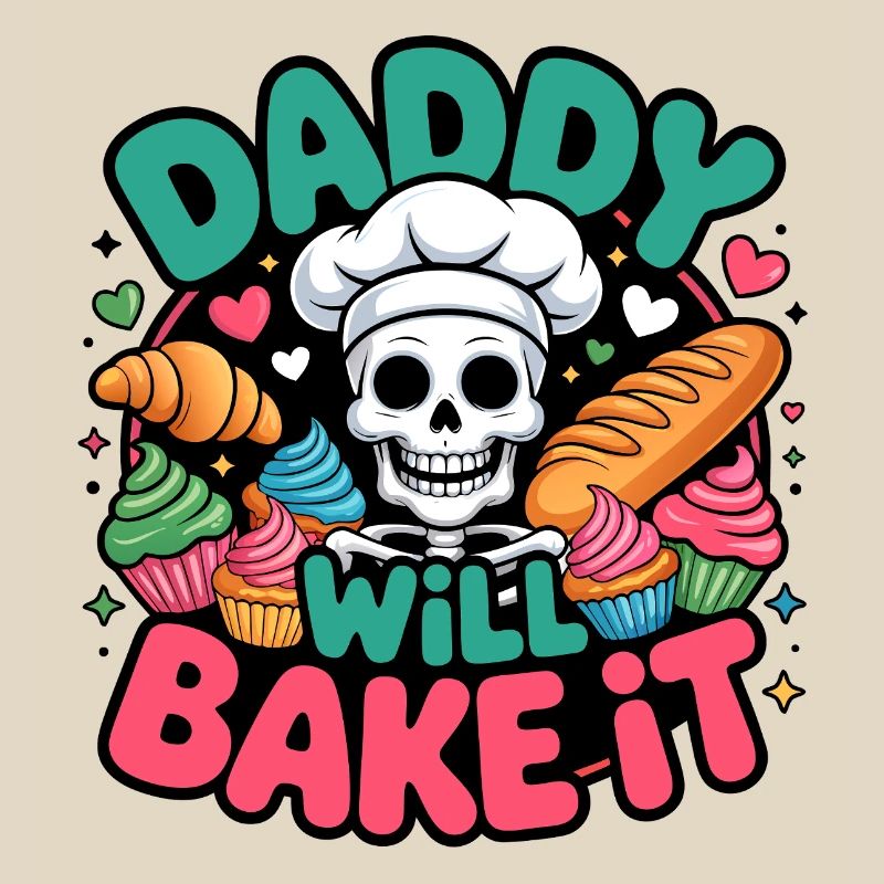 Daddy Will Bake It Skeleton Chef