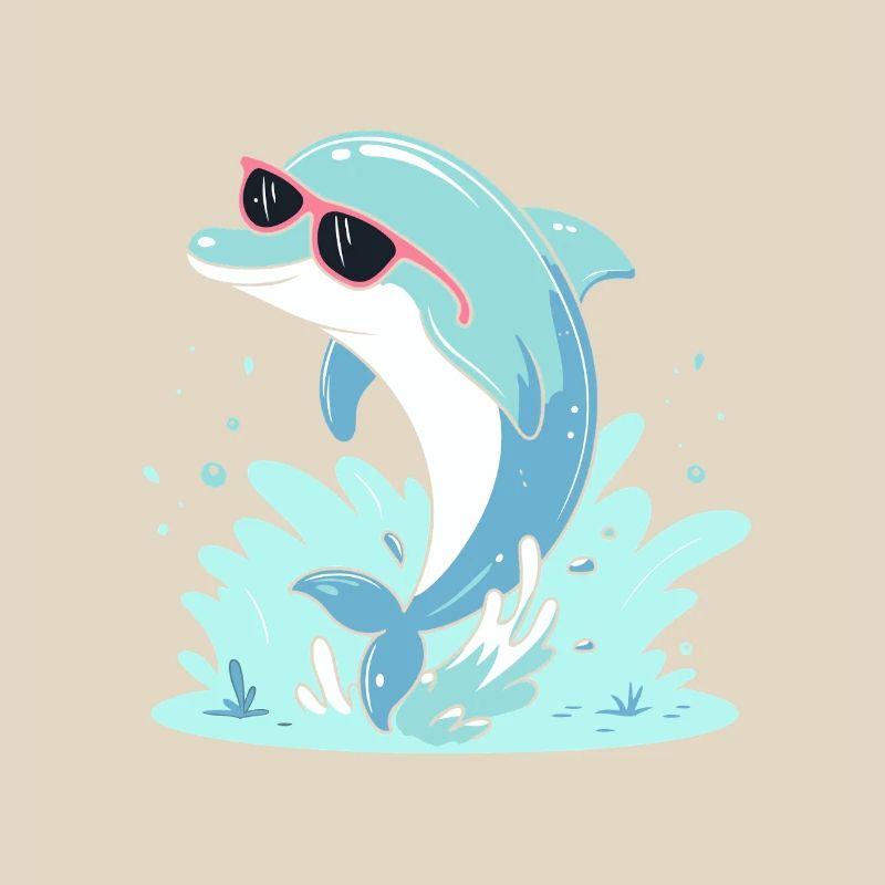 Delfin-Sommer-Pinkbrille