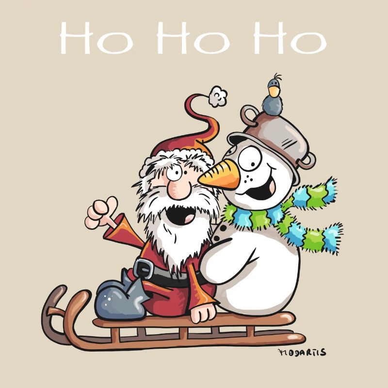 Weihnachtsmann und Schneemann - Comic