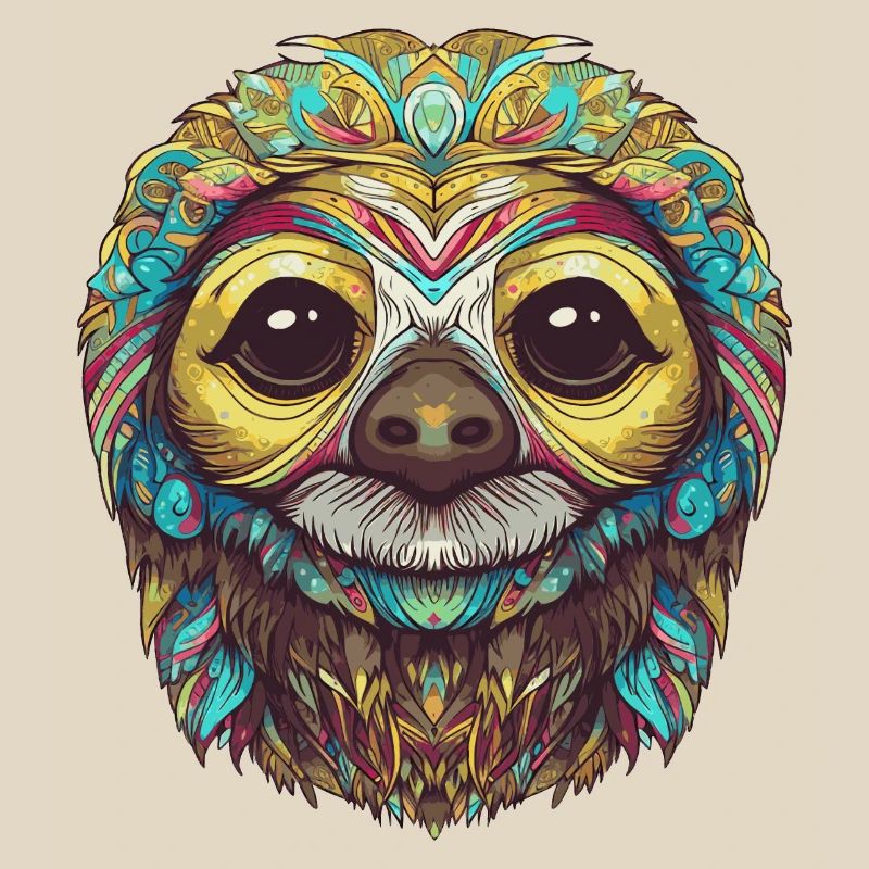 Psychedelic sloth