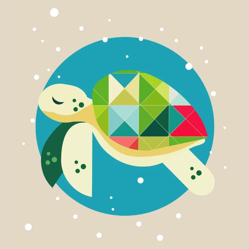 Cute Turtle – Creative Underwater World