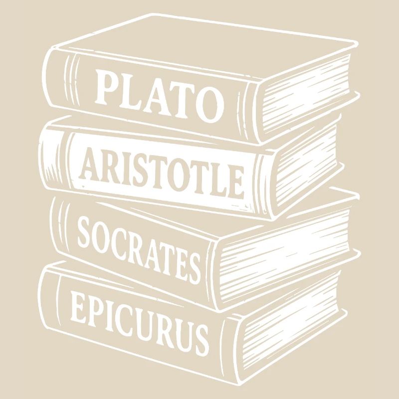 Classical Philosophers Book Stack Design