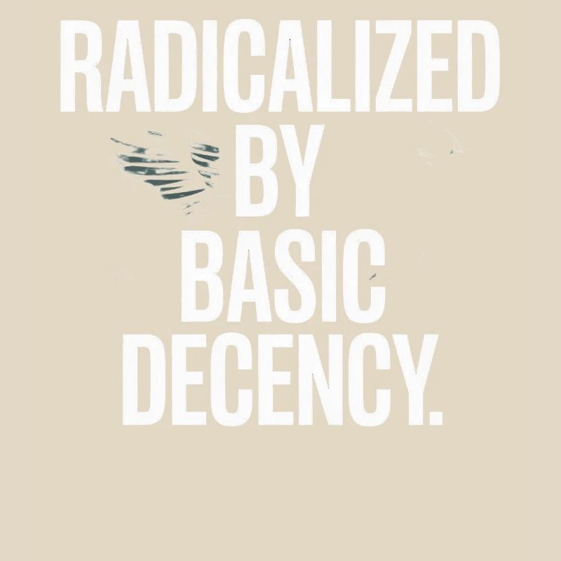 Radicalized By Basic Decency Spruch Protest
