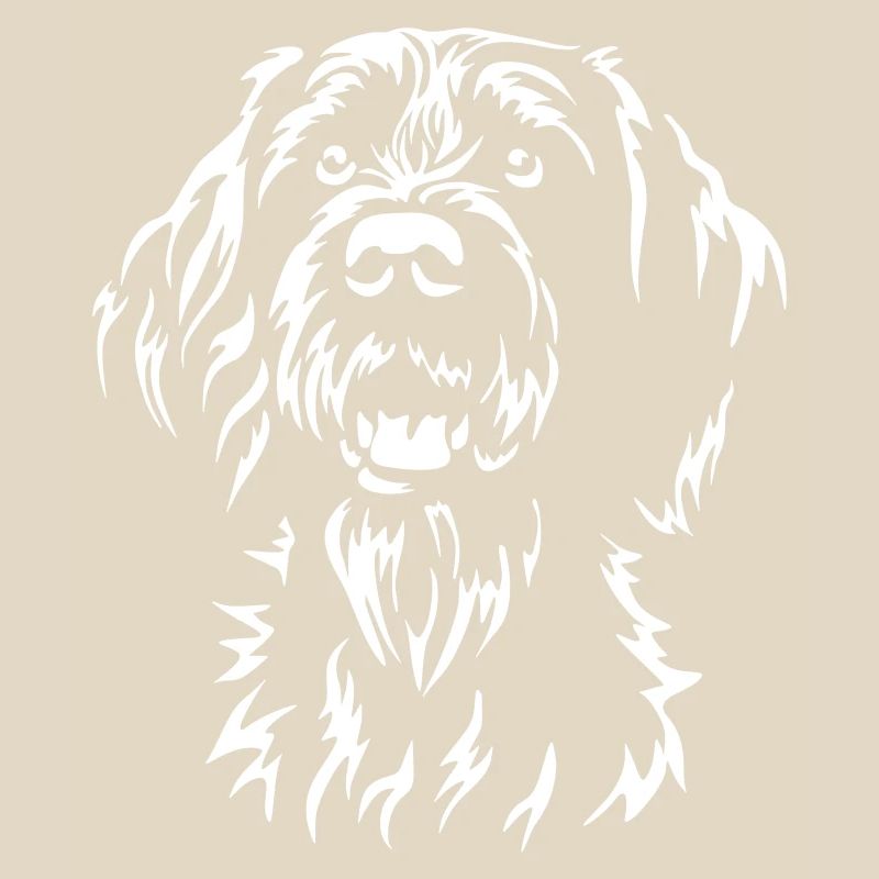 German Wirehaired Head "Black Edition"