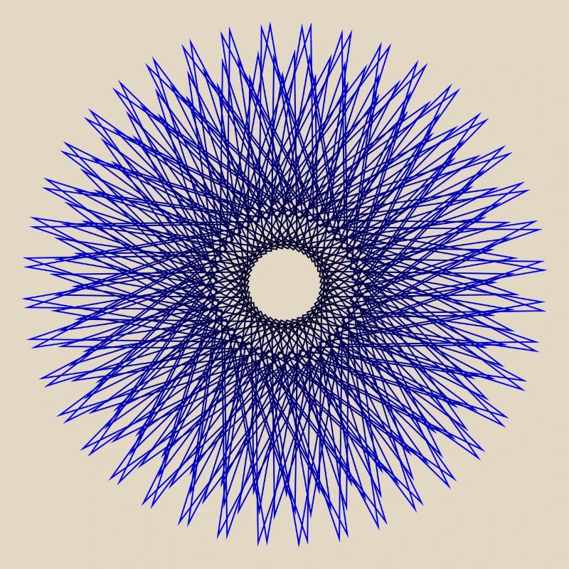 Blue radial star pattern