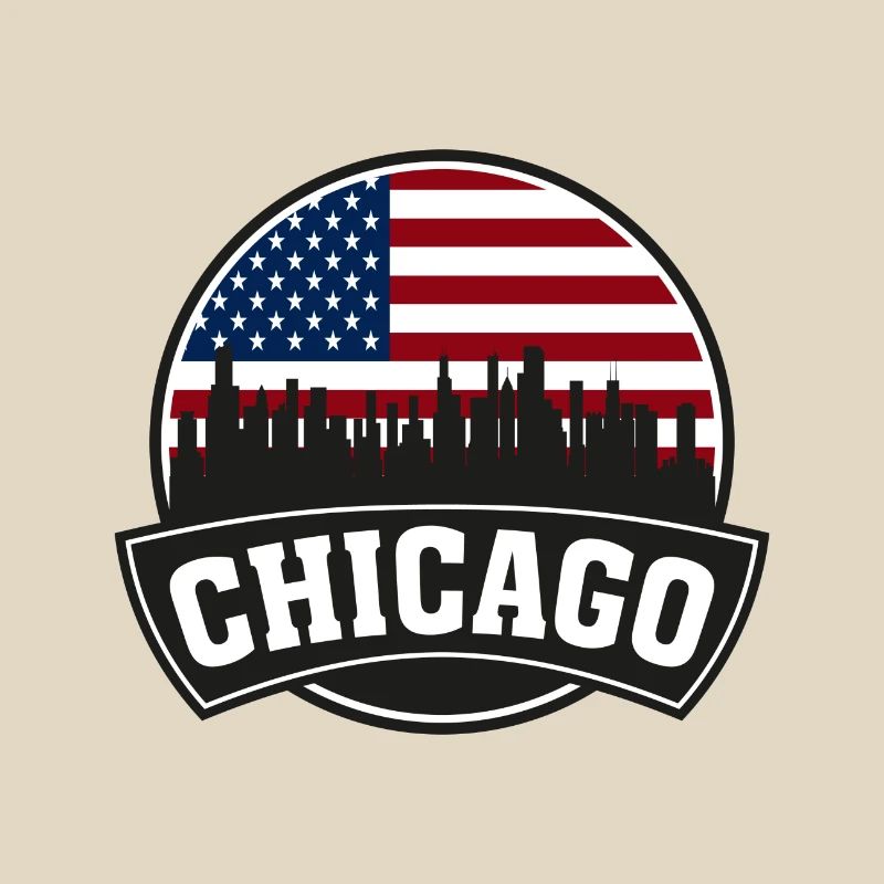 Chicago Illinois USA Skyline Travel Souvenir Ameri
