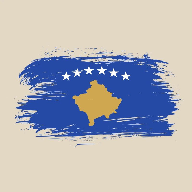 Conception du drapeau du Kosovo / idée cadeau