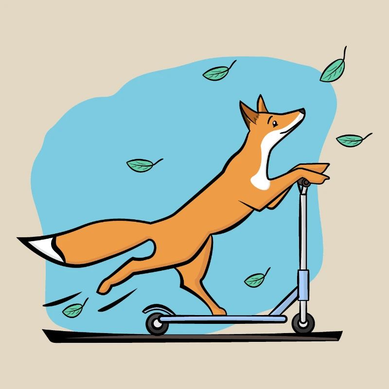 Fuchs mit Roller