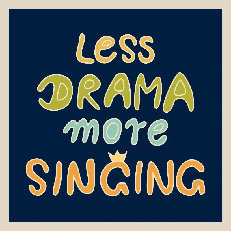 Moins de drame, plus de chant ! Affiche - bleu