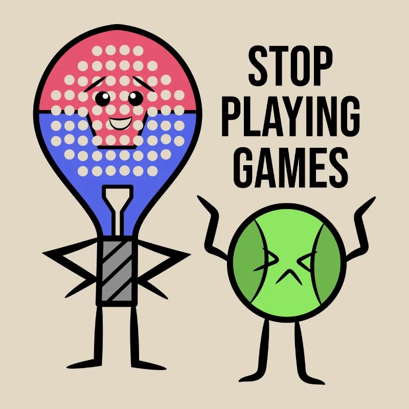 Padel Player Racket Statement Balls Padel Game