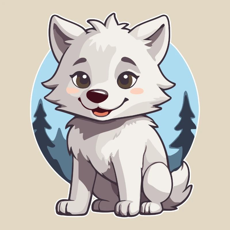 Niedlicher Wolf oder Hund Husky