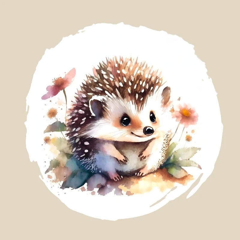 Hérisson aquarelle
