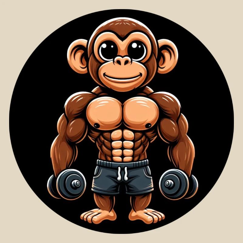 Affe Chimpanse Bodybuilder Training