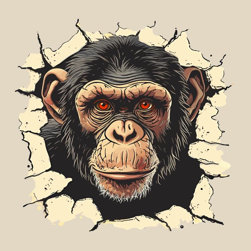 monkey, monkey head, chimpanzee, monkey