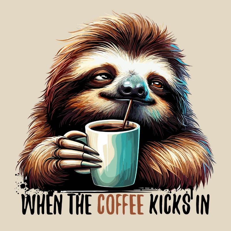 Sloth Coffee Kicks Gift