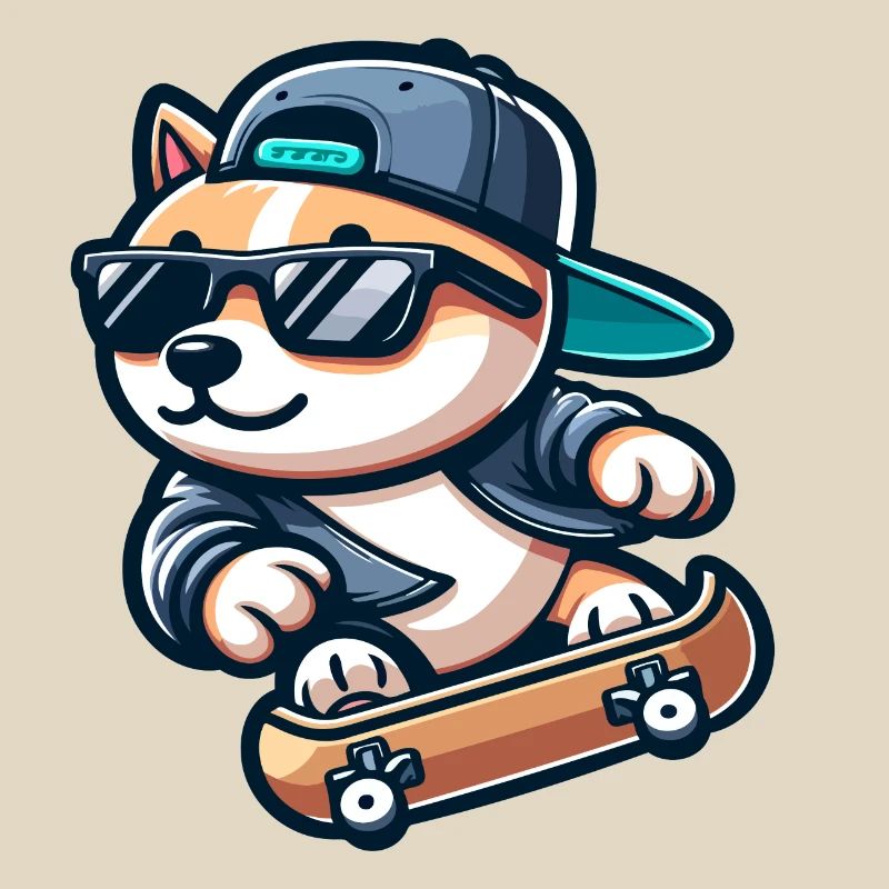 Corgi Boarder: Der Eislauf-Sidekick