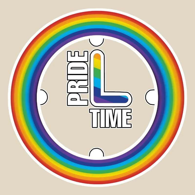Rainbow Pride Ring Clock