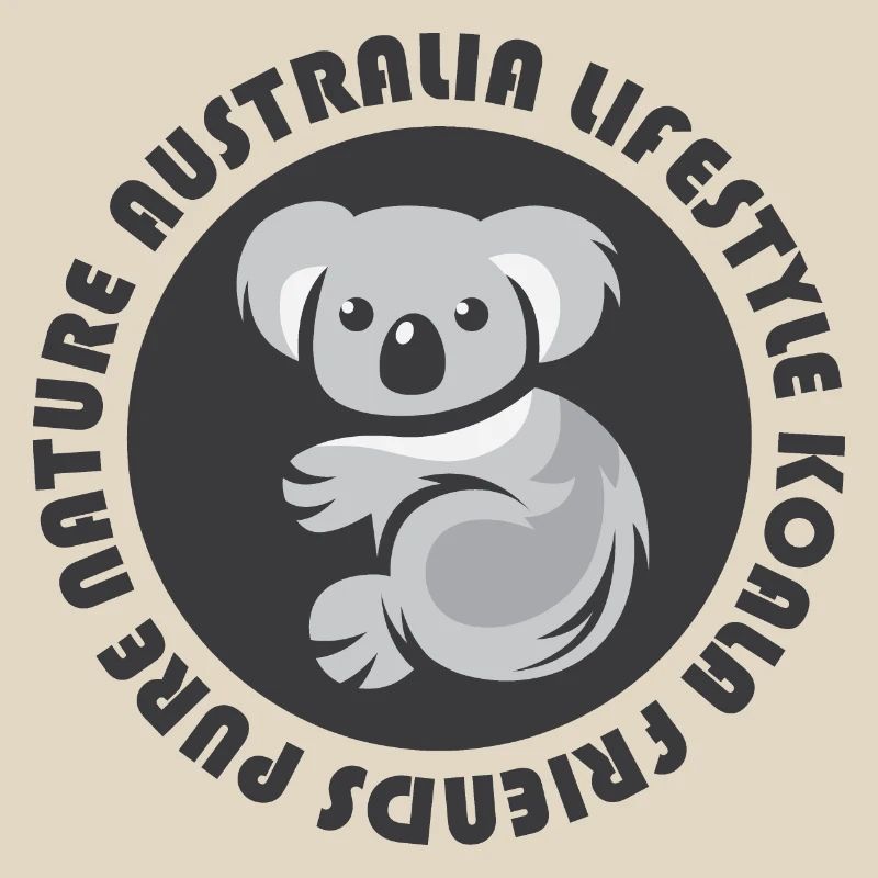 Australia Koala Comic Emblem Bear Animals Icon