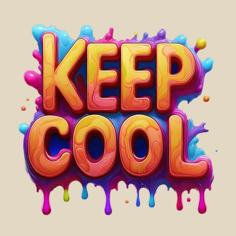 keep cool text in 3d