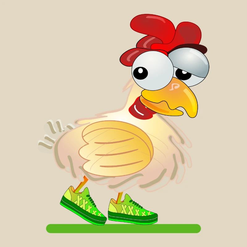 CHICKENS COMIC RUNNING RACE