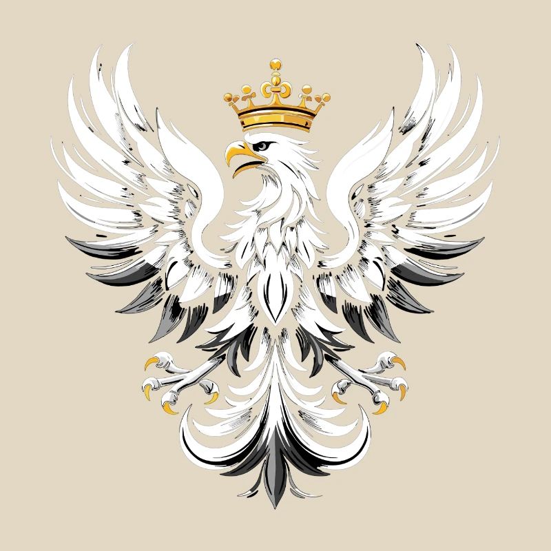 Polska Eagle Pole Polish Eagle White Gift