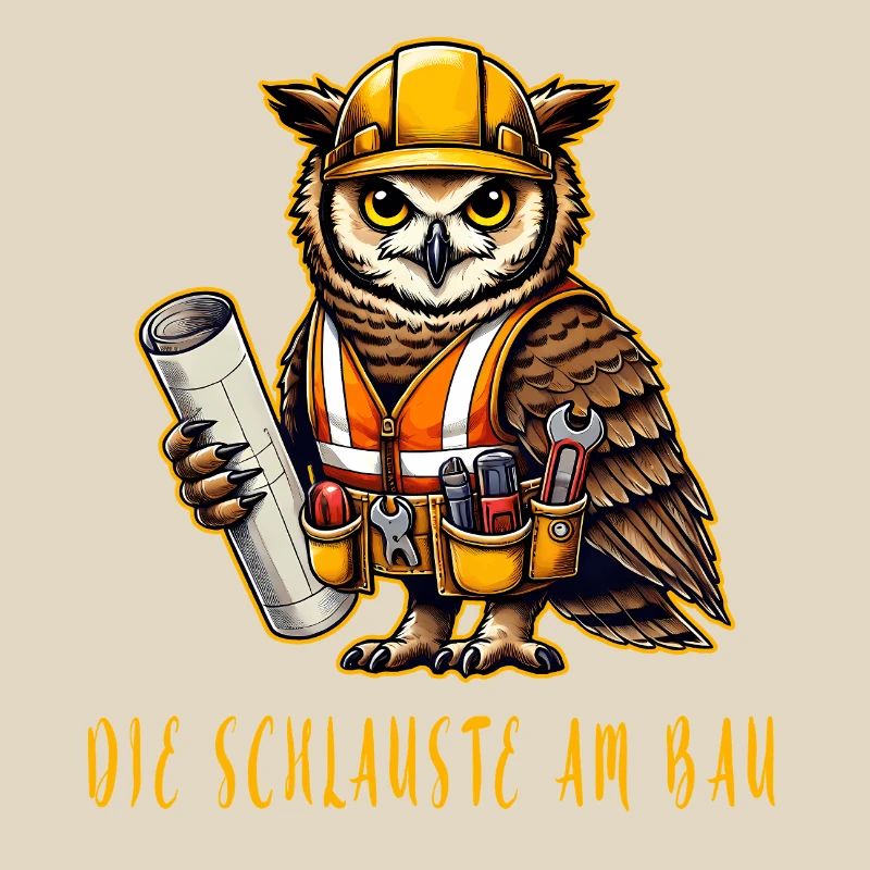 Die schlauste am Bau / Eulen Design