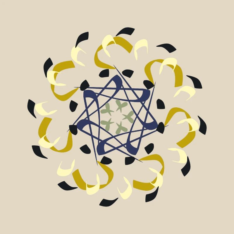 Motif de mandala complexe dans des tons de terre