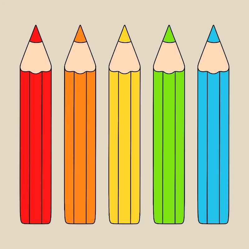 Lebendiges Farbstift-Array-Design