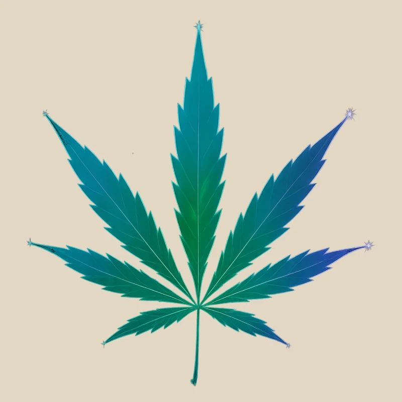 Hanfblatt als Sternbild - Cannabis - Weed - Hanf