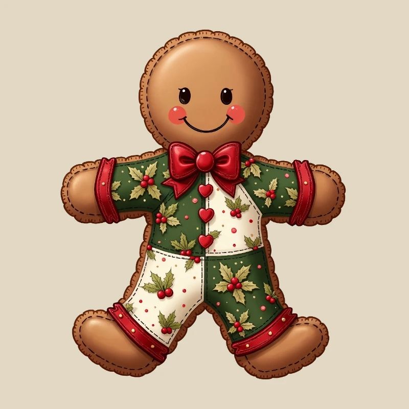 Gingerbread Christmas Motif Patchwork