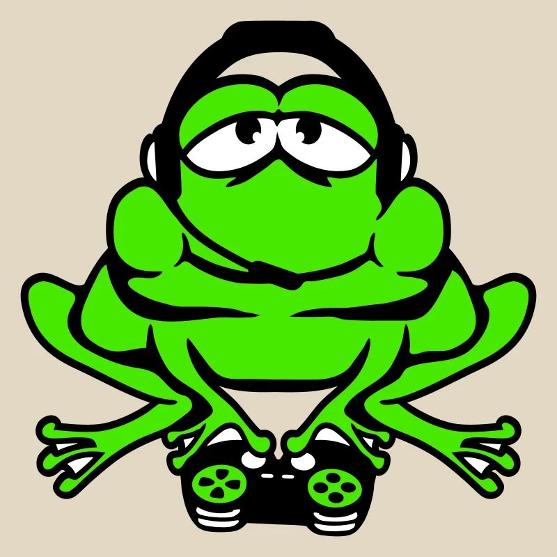 Frog Gamer Nerd Gaming Controller Console Game