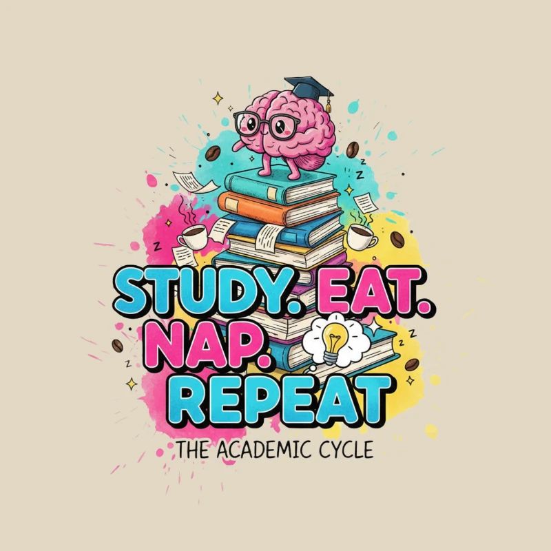 Study Eat Nap Repeat - Student Academic Cycle