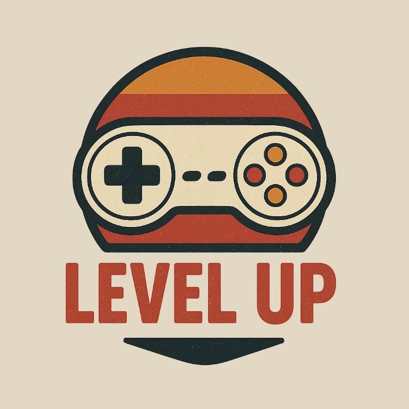Level Up Retro Controller Grafik