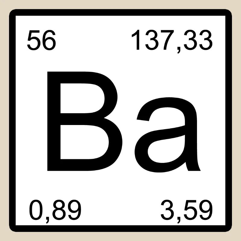 Ba Barium Element Style Design