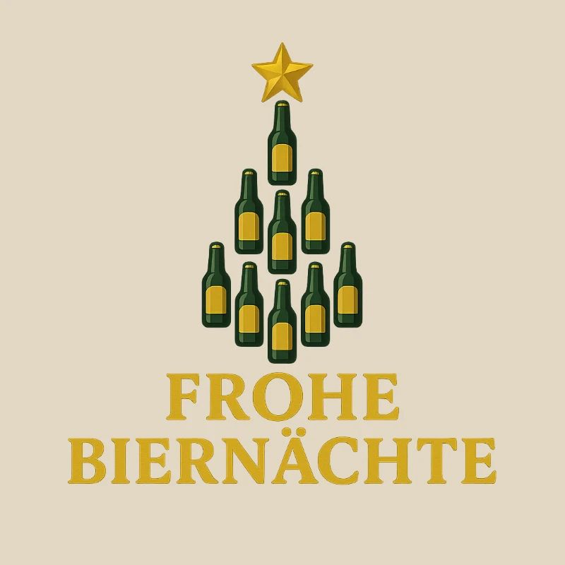 Frohe Biernächte Bier Weihnachtsbaum