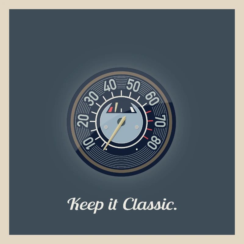 Restez classique - Conception rétro du compteur de vitesse